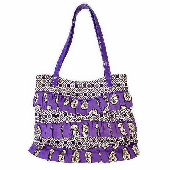 💜VERA BRADLEY Violet Ruffle Bag - Picture 2 of 8